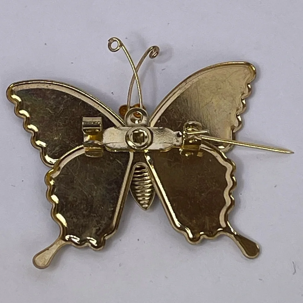 Butterfly pin brooch